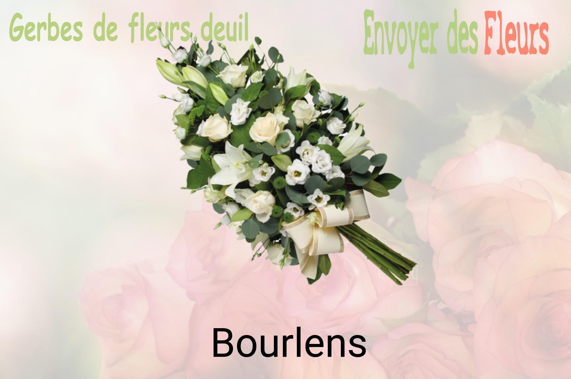 Gerbe de fleurs de deuil livrée à Bourlens